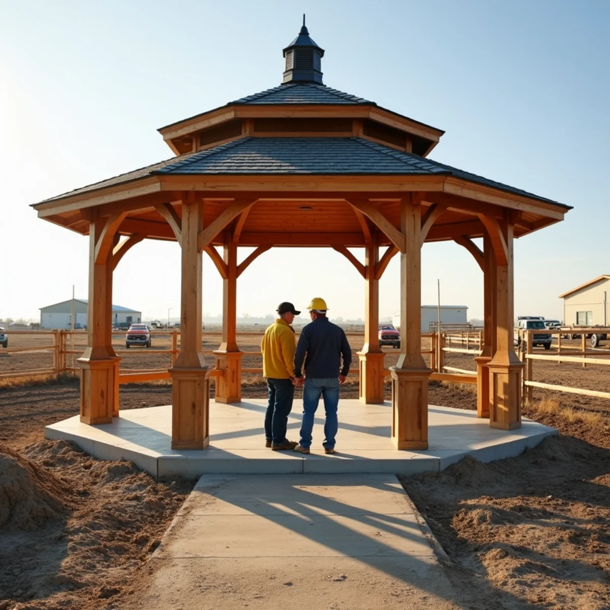 Gazebos installation by Kraft Fencing in Gridley KS