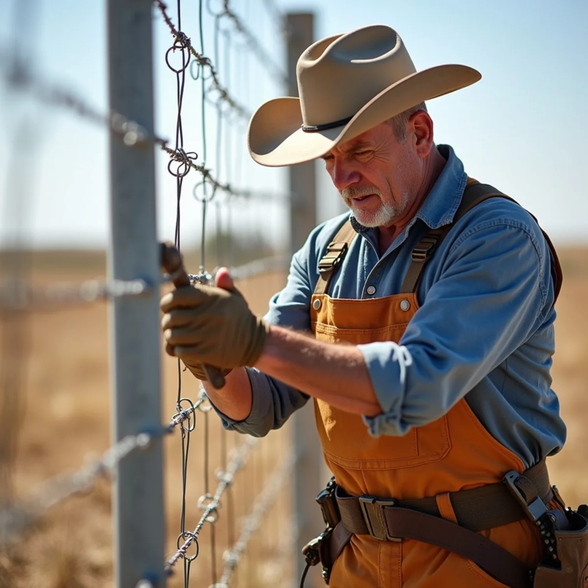 Professional technician technique and proper fasteners for Pipe Fence vs Barbed Wire for Flint Hills Cattle