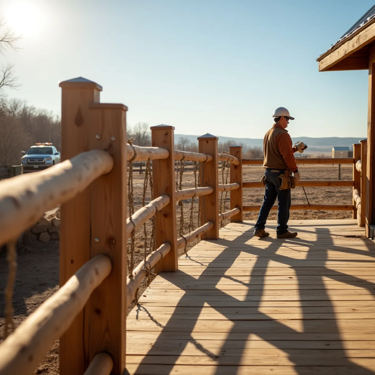 Deck & Porch Railings installation by Kraft Fencing in Gridley KS